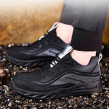 Steel Toe Shoes for Men Work Lightweight Safety Sneakers with Kevlar Puncture Resistant Midsole for Construction Warehouse