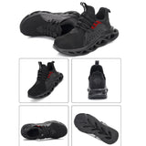 Men's Work Shoes Lightweight Indestructible Composite Toe Safety Breathable Industrial Construction Casual Working Sneakers