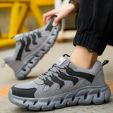 Steel Toe Shoes for Men Women Lightweight Breathable Safety Sneakers Comfortable Non Slip Work Tennis Indestructible Construction