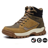 Steel Toe Boots for Men Indestructible Breathable High Top Work Lightweight Safety Shoes Non Slip Work Industry Construction
