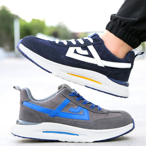 Steel Toe Shoes for Men Women Work Shoes Safety Sneakers Shoes Comfortable Lightweight Puncture Proof Slip on Indestructible