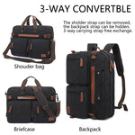 3 in 1 Laptop Backpack Multi-Functional Business Briefcase Crossbody Shoulder Computer Convertible Messenger Bag Travel for Men Women