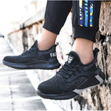 Steel Toe Shoes for Men Work Women Lightweight Air Cushion Sneakers Slip Resistant Safety Indestructible