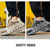 Steel Toe Shoes for Men Women Lightweight Breathable Safety Sneakers Comfortable Non Slip Work Tennis Indestructible Construction