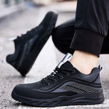 Steel Toe Shoes for Men Work Lightweight Safety Sneakers with Kevlar Puncture Resistant Midsole for Construction Warehouse