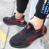 Steel Toe Shoes for Men Work Women Lightweight Air Cushion Sneakers Slip Resistant Safety Indestructible