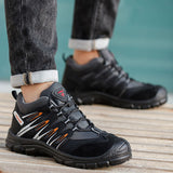 Steel Toe Shoes for Women Men, Anti Slip Safety Breathable Lightweight Puncture Proof Work Construction Sneakers