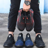 Steel Toe Shoes for Men Work Women Lightweight Air Cushion Sneakers Slip Resistant Safety Indestructible
