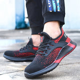 Steel Toe Shoes for Men Work Women Lightweight Air Cushion Sneakers Slip Resistant Safety Indestructible