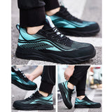 Steel Toe Shoes for Men Work Lightweight Safety Sneakers with Kevlar Puncture Resistant Midsole for Construction Warehouse