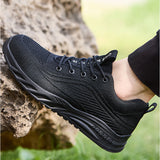 Steel Toe Shoes for Men Work Lightweight Safety Sneakers with Kevlar Puncture Resistant Midsole for Construction Warehouse