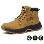 Steel Toe Boots for Men Indestructible Breathable High Top Work Lightweight Safety Shoes Non Slip Work Industry Construction