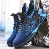 Steel Toe Shoes for Men Work Women Lightweight Air Cushion Sneakers Slip Resistant Safety Indestructible