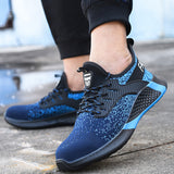 Steel Toe Shoes for Men Work Women Lightweight Air Cushion Sneakers Slip Resistant Safety Indestructible