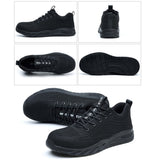 Steel Toe Shoes for Men Work Lightweight Safety Sneakers with Kevlar Puncture Resistant Midsole for Construction Warehouse