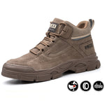 Steel Toe Boots for Men Women Comfortable Lightweight Work Slip Resistant Safety Shoes Puncture Proof Indestructible Construction Sneakers