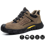 Steel Toe Shoes for Women Lightweight Safety Sneakers Air Cushion Comfortable Slip Resistant Indestructible Men Puncture Proof Work Shoe