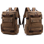 Canvas Weekender Travel Duffel Backpack Hybrid Hiking Rucksack Laptop Backpack for Outdoor Sports Camping Climbing Gym