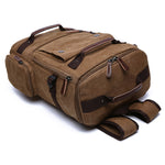 Canvas Weekender Travel Duffel Backpack Hybrid Hiking Rucksack Laptop Backpack for Outdoor Sports Camping Climbing Gym