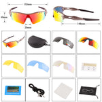 Polarized Sports Sunglasses Cycling Sun Glasses for Men Women with 5 Lenes for Running Baseball Golf Driving