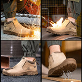 Steel Toe Boots for Men and Women Work Slip Resistant Safety Shoes Indestructible Industrial Construction Welding Protective Working Sneakers