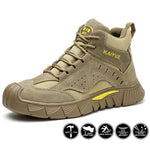 Steel Toe Shoes for Women Lightweight Safety Sneakers Air Cushion Comfortable Slip Resistant Indestructible Men Puncture Proof Work Shoe