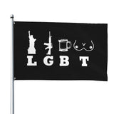 Fly Breeze Polyester Flag LGBT Lady Liberty Guns Beer Tits UV Fade Resistant House Decorations