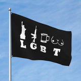 Fly Breeze Polyester Flag LGBT Lady Liberty Guns Beer Tits UV Fade Resistant House Decorations