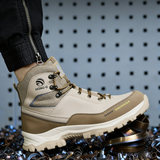 Waterproof Steel Toe Boots for Men Comfortable Mens Safety Work  Indestructible Shoes Lightweight Non Slip Puncture Resistant Industrial Construction Boot