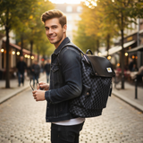 Stylish Laptop Backpack for Men Purse College Daypack Work Travel Bag