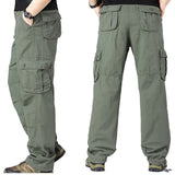 Mens Tactical Ripstop Cargo Work Pants Relaxed Fit Stretch with 6 Pockets Breathable Hiking Construction