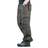 Mens Tactical Ripstop Cargo Work Pants Relaxed Fit Stretch with 6 Pockets Breathable Hiking Construction