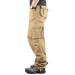 Mens Tactical Ripstop Cargo Work Pants Relaxed Fit Stretch with 6 Pockets Breathable Hiking Construction