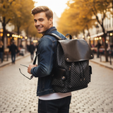 Stylish Laptop Backpack for Men Purse College Daypack Work Travel Bag