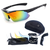 Sports Sunglasses for Men Women Youth with 5 Interchangeable Lenses Baseball Fishing Cycling Running Golf Motorcycle Tac Glasses