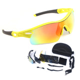 Polarized Sports Sunglasses Cycling Sun Glasses for Men Women with 5 Interchangeable Lenses for Cycling Outdoor Running Baseball Golf Driving