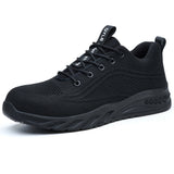 Steel Toe Shoes for Men Work Lightweight Safety Sneakers with Kevlar Puncture Resistant Midsole for Construction Warehouse