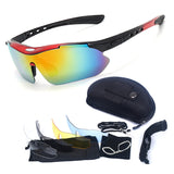 Sports Sunglasses for Men Women Youth with 5 Interchangeable Lenses Baseball Fishing Cycling Running Golf Motorcycle Tac Glasses