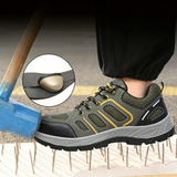 Steel Toe Shoes for Women Men Non Slip Work Sneakers Indestructible Lightweight Breathable Construction Sneakers Puncture Proof Ergonomic Design
