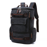 Canvas Weekender Travel Duffel Backpack Hybrid Hiking Rucksack Laptop Backpack for Outdoor Sports Camping Climbing Gym