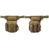 Drop Leg Bag Tactical Thigh Pouch Carry Military Fanny Tool  Pack MOLLE Panel for Rig Outdoor Bike Cycling Hiking