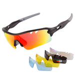 Polarized Sports Sunglasses Cycling Sun Glasses for Men Women with 5 Lenes for Running Baseball Golf Driving