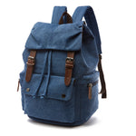 Canvas Backpack Unisex Vintage Casual Rucksack Laptop Daypacks Schoolbag College Bookbag Hiking Camping Travel Bag Coffee