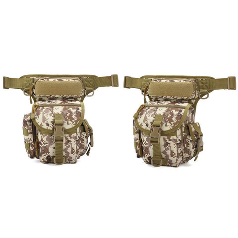 BAIGIO Tactical Drop Leg Bag - MOLLE Waist Hip Pack For Cycling, Hiking, Airsoft (Black)