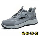 Steel Toe Sneakers for Men Women Lightweight Safety Shoes Comfortable Puncture Proof Slip On Indestructible Work