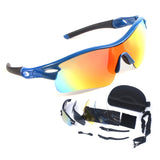 Polarized Sports Sunglasses Cycling Sun Glasses for Men Women with 5 Interchangeable Lenses for Cycling Outdoor Running Baseball Golf Driving