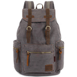 Canvas Travel Laptop Backpack for Men Women, Business Work Rucksack College School Computer Bag