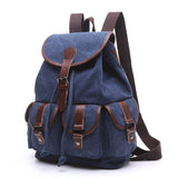 Vintage Canvas Backpack for Women, Durable Casual Daypack, Large Capacity Travel Rucksack Fits for Hiking and Daily Use