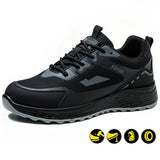 Steel Toe Sneakers for Men Women Lightweight Safety Shoes Comfortable Puncture Proof Slip On Indestructible Work