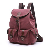 Vintage Canvas Backpack for Women, Durable Casual Daypack, Large Capacity Travel Rucksack Fits for Hiking and Daily Use